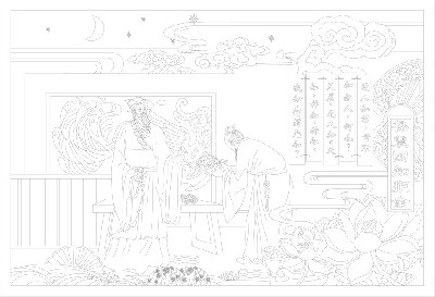 人文歷史浮雕雕塑原創(chuàng)手繪設計稿