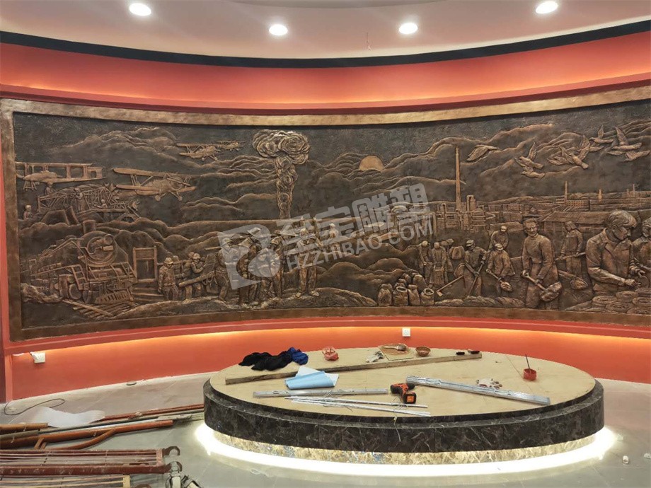 廣東韶關(guān)城市博物館玻璃鋼仿銅浮雕原創(chuàng)設(shè)計及安裝項目