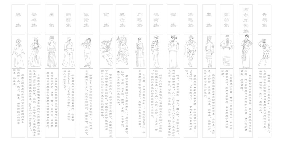 民族團(tuán)結(jié)浮雕雕塑原創(chuàng)手繪設(shè)計稿