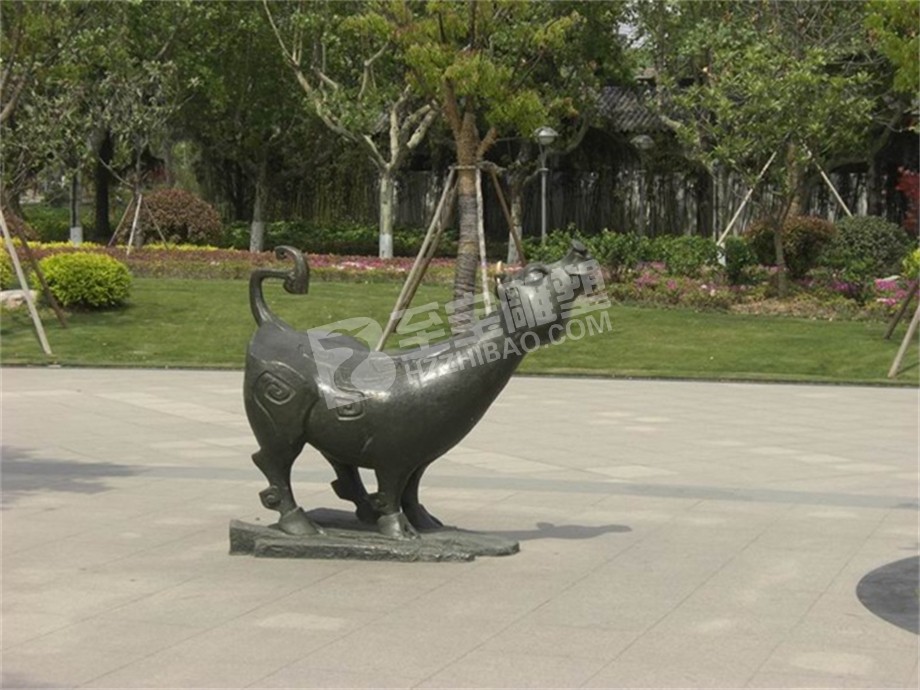 公園落地?cái)[件動物鑄銅雕塑定制